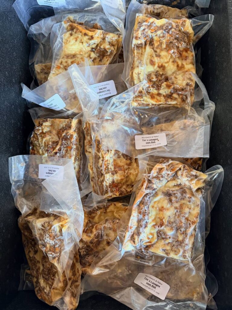 Eingeschweißte Lasagne